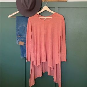 Free People Thermal Tunic in Heathered Coral
